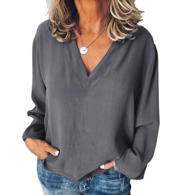 Sewing V - Chemise ample à coutures pour femmes,