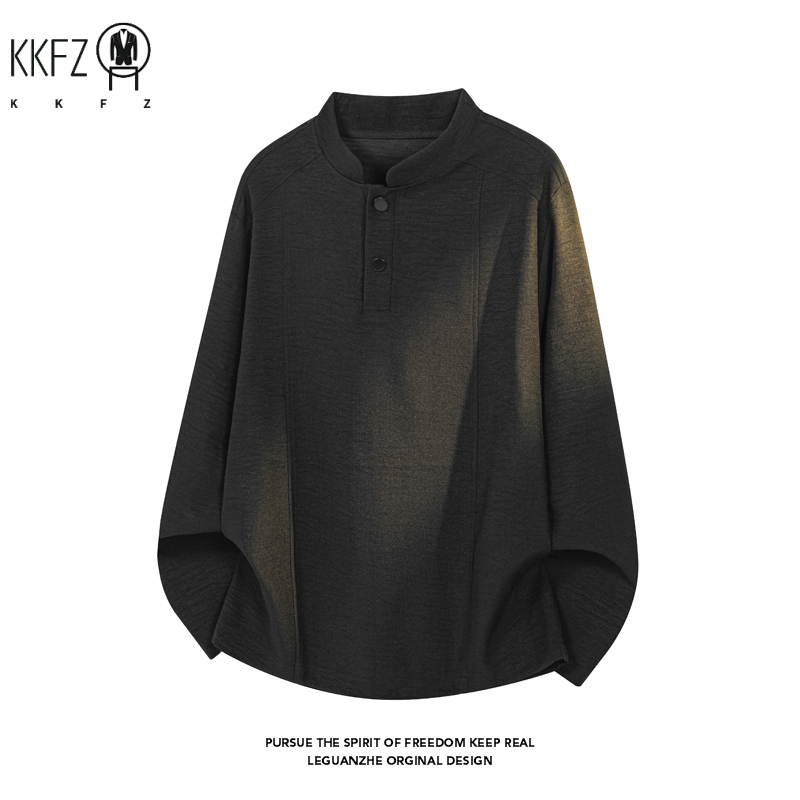 Sewing Gathering - Chemise homme minimaliste à col mandarin,