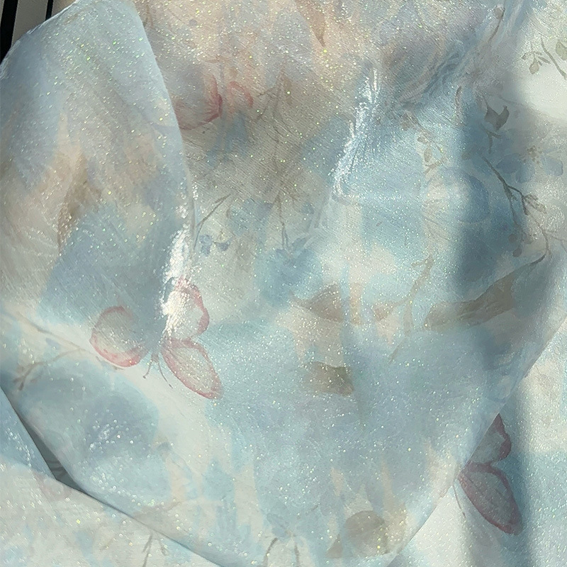 Sewing Fabric - Tissu imprimé numérique jacquard floral de