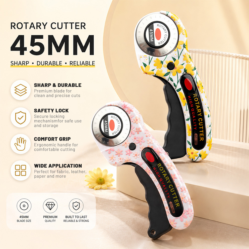 Rotary Cutter Fabric - Cutter rotatif 45 mm pour papier,