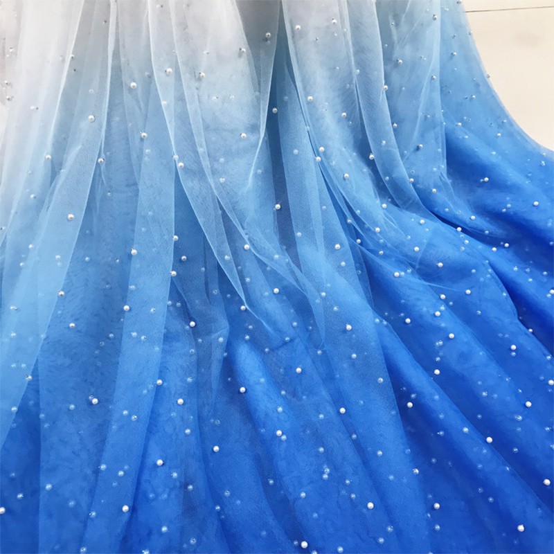 Sewing Batik Fabric - Tissu en tulle dégradé à mailles