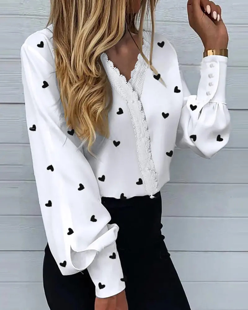 Sewing V - Chemise blanche à manches longues pour