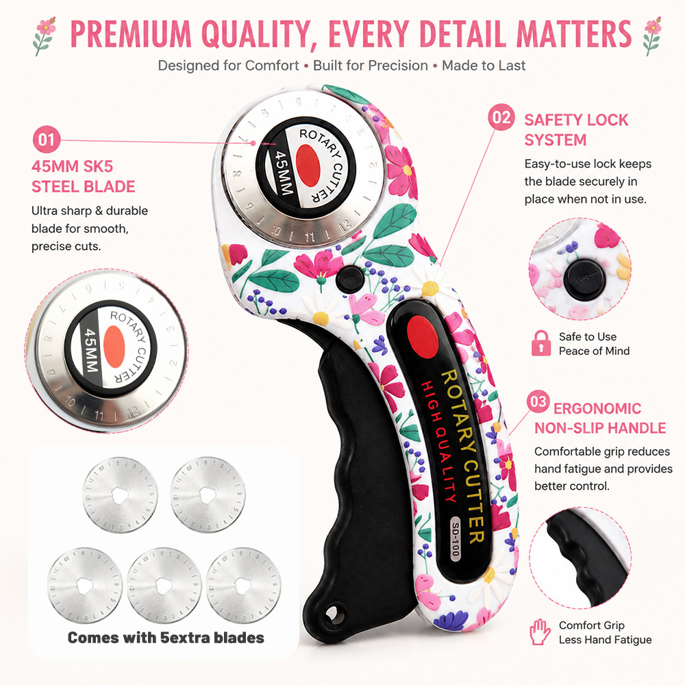 Cutter rotatif 45 mm pour papi - Rotary Cutter Fabric avis et prix