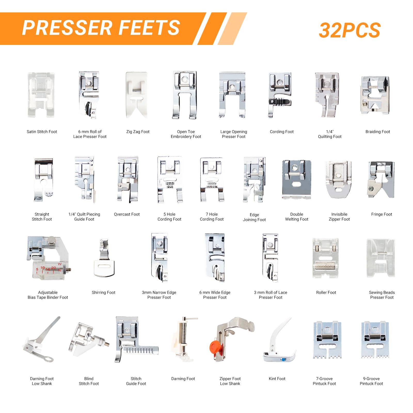 Kit pied-de-biche à coudre mul - Zipper Foot Presser avis et prix