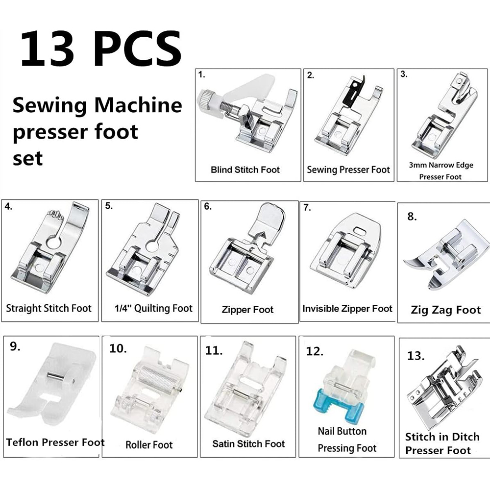 13 pièces/boîte pied-de-biche  - Zipper Foot Presser avis et prix